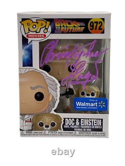 Christopher Lloyd Signed Back To The Future Doc Brown Funko Figure 972 Beckett 1