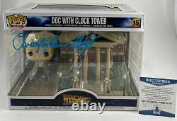 Christopher Lloyd Signed Back To The Future Doc Clock Tower Funko POP BAS COA