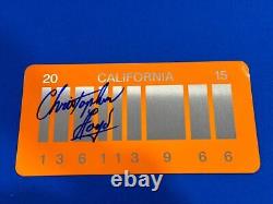 Christopher Lloyd Signed Back To The Future II License Plate