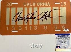 Christopher Lloyd Signed Back To The Future License Plate PSA AI62107