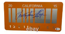 Christopher Lloyd Signed Back To The Future Part 2 License Plate Auto Beckett B