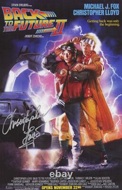 Christopher Lloyd Signed Back To The Future Part II 11x17 Movie Poster -(SS COA)