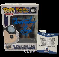 Christopher Lloyd Signed Back To The Future Pop Funko 50 Doc Brown Auto Bas A