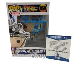 Christopher Lloyd Signed Back To The Future Pop Funko 959 Doc Brown Auto Bas F