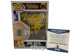 Christopher Lloyd Signed Back To The Future Pop Funko 960 Doc Brown Auto Bas D