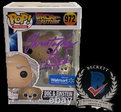 Christopher Lloyd Signed Back To The Future Pop Funko 972 Exclusive Beckett B