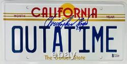 Christopher Lloyd Signed Back To The Future Prop License Plate Bttf Bas 618