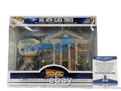 Christopher Lloyd Signed Back To The Future Town Clock Tower Funko Beckett 32
