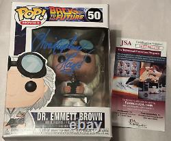 Christopher Lloyd Signed Back to the Future Emmett Brown #50 Funko Pop JSA COA