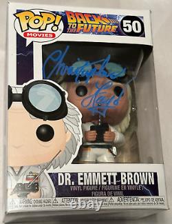 Christopher Lloyd Signed Back to the Future Emmett Brown #50 Funko Pop JSA COA