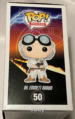 Christopher Lloyd Signed Back to the Future Emmett Brown #50 Funko Pop JSA COA