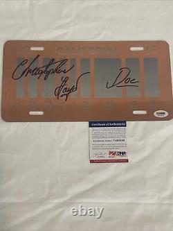 Christopher Lloyd Signed Back to the Future II License Plate. PSA/DNA