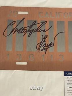 Christopher Lloyd Signed Back to the Future II License Plate. PSA/DNA