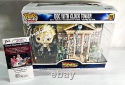 Christopher Lloyd Signed DOC Clock Tower Back To Future Funko POP 15 JSA