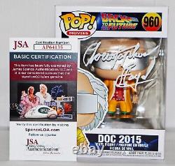 Christopher Lloyd Signed Doc 2015 Back To Future 2 Funko POP 960 JSA PSA