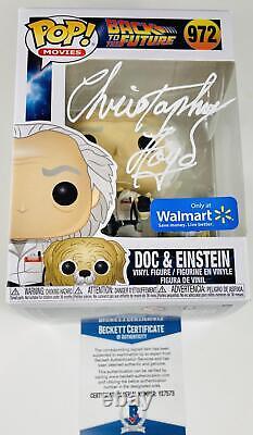 Christopher Lloyd Signed Doc & Einstein Funko 972 Bttf Back To The Future Bas 73