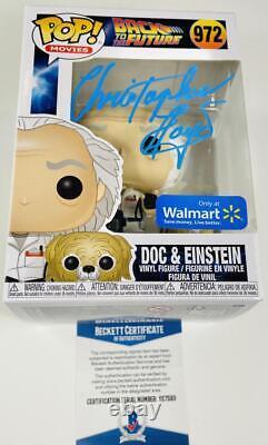 Christopher Lloyd Signed Doc & Einstein Funko 972 Bttf Back To The Future Bas 93
