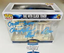 Christopher Lloyd Signed Doc With Clocktower Funko Back To The Future Bttf Bas 5