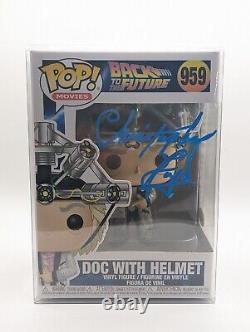 Christopher Lloyd Signed Doc With Helmet Back To The Future Funko Pop Jsa