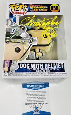 Christopher Lloyd Signed Doc With Helmet Funko 959 Back To The Future Bas 580
