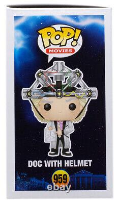 Christopher Lloyd Signed Doc with Helmet Back to the Future Funko Pop #959 JSA ITP