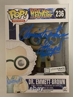 Christopher Lloyd Signed Dr Emmett Brown Back To The Future Funko Loot Crate Jsa