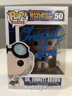 Christopher Lloyd Signed Dr. Emmett Brown Back To The Future Funko Pop Jsa Coa