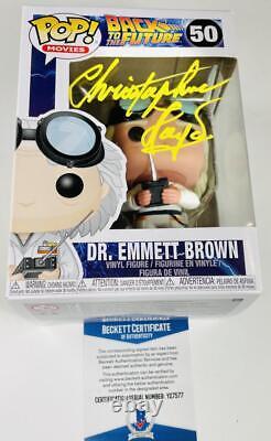 Christopher Lloyd Signed Dr. Emmett Brown Funko Pop 50 Back To The Future Bas 77