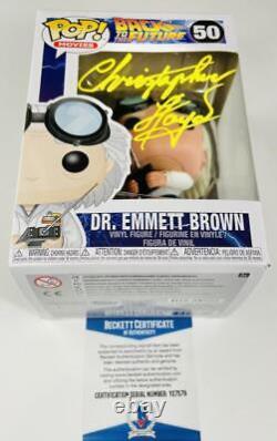 Christopher Lloyd Signed Dr. Emmett Brown Funko Pop 50 Back To The Future Bas 79
