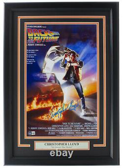 Christopher Lloyd Signed Framed 11x17 Back to the Future Movie Poster Photo BAS
