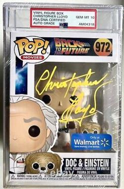 Christopher Lloyd Signed Funko POP! Back to the Future #972 Doc PSA AUTO 10