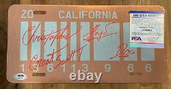 Christopher Lloyd Signed Great Scot Back To The Future License Plate Psa/dna Coa