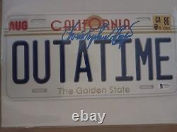 Christopher Lloyd Signed License Plate Back To The Future Beckett COA