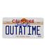 Christopher Lloyd Signed Outatime License Plate Back To The Future (beckett)