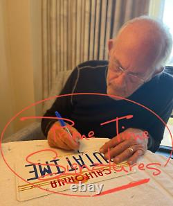 Christopher Lloyd Signed Outatime License Plate Back to the Future Beckett