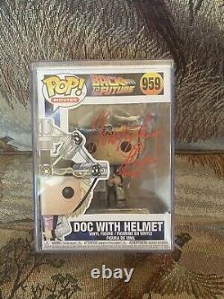 Christopher Lloyd Signed Pop Funko Figure Back To The Future Doc With Helmet Jsa