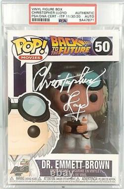 Christopher Lloyd autographed Funko Pop 50 Back To The Future PSA Encapsulated