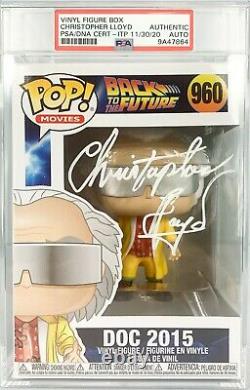 Christopher Lloyd autographed Funko Pop 960 Back To The Future PSA Encapsulated