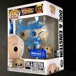 Christopher Lloyd signed Back to the Future BTTF Doc Brown Funko Pop BAS Beckett