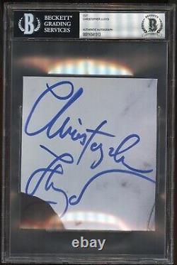 Christopher Lloyd signed autograph 5x5 cut American Actor Back To The Future BAS