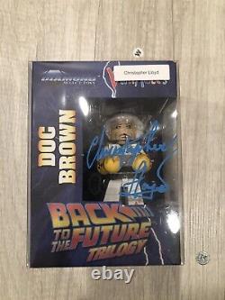 Doc Brown Back to the Future Christopher Lloyd Auto Signed Vinyl Figure