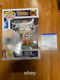 Funko Pop Autographed Christopher Lloyd Back to the Future Doc 2015 PSA