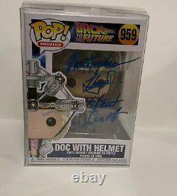 Funko Pop! Back To The Future Christopher Lloyd Signed Doc With Helmet