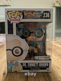 Funko Pop Back to the Future Dr. Emmett Brown #236 (Christopher Lloyd Signed)