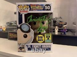 Funko Pop Emmett Brown 50 Glow Back To The Future Signed Christopher Lloyd JSA