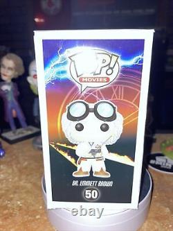 Funko Pop Emmett Brown 50 Glow Back To The Future Signed Christopher Lloyd JSA