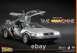 Hot Toys 1/6 Scale Back To The Future DELOREAN Time Machine SIGNED by the cast