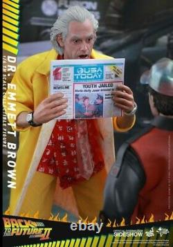 Hot Toys MMS380 Back To The Future II 2 Dr. Emmett Brown Christopher Lloyd RARE