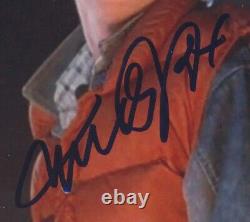 MICHAEL J FOX & CHRISTOPHER LLOYD Autograph 11x14 BACK TO THE FUTURE BAS WE80327