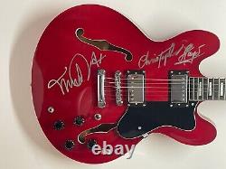 MICHAEL J FOX CHRISTOPHER LLOYD Autograph Electric Guitar Back to the Future BAS